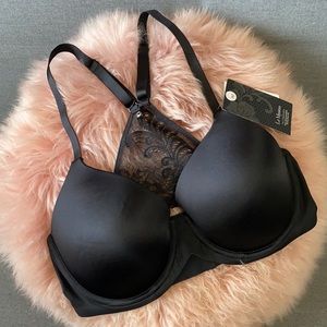 Le Mystere Convertible Cami Bra 36d black nwt